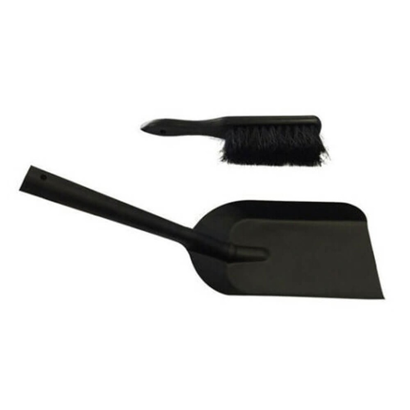 Fireup Black 6x20cm Hearth Brush & Phelt Set
