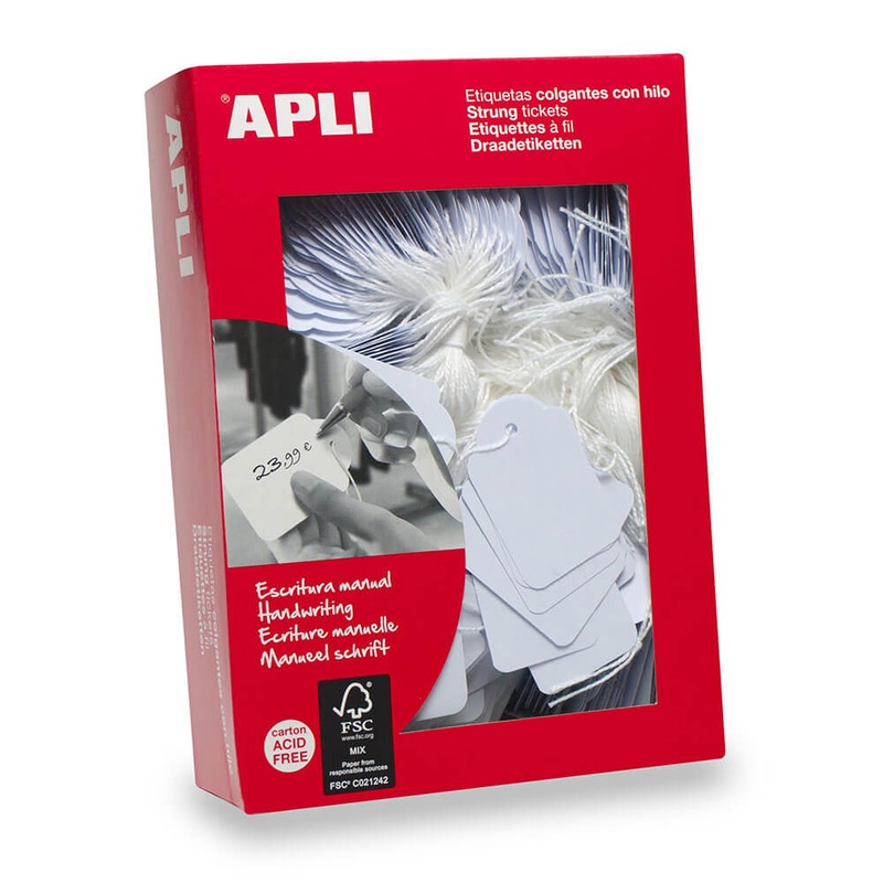 Tags de merchandising apli blanc 50x70 mm (400pk)