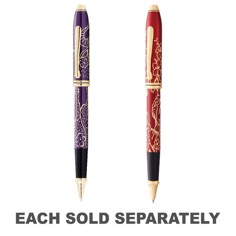 Townsend Plum Laquer 23CT Zodiac Rollerball Pen