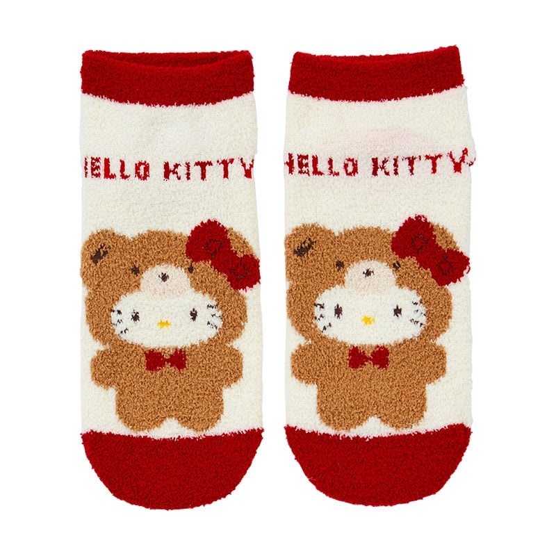 Hello Kitty Teddy Bear Cozy Ankle Socks (Red)