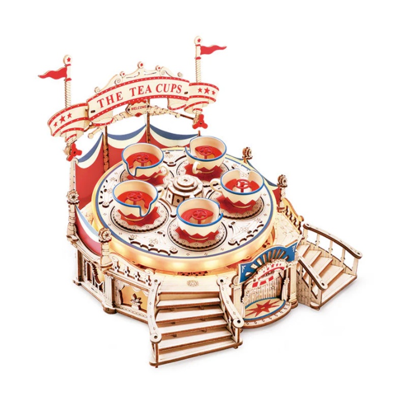 Robotime ROKR 3D wooden puzzle DIY music box Tilt-A-Whirl