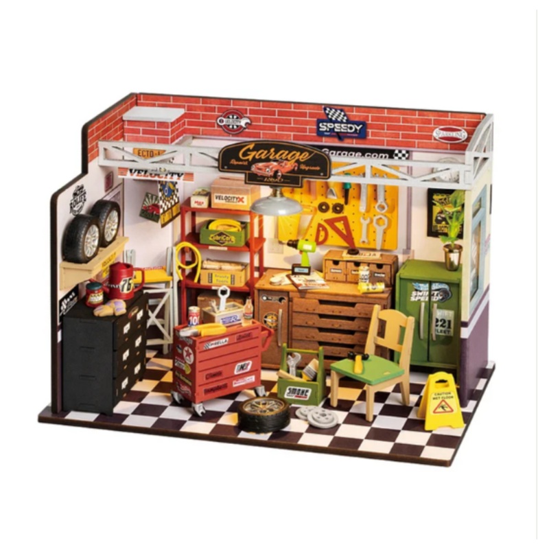 Robotime Rolife DIY Miniature House Garage Workshop