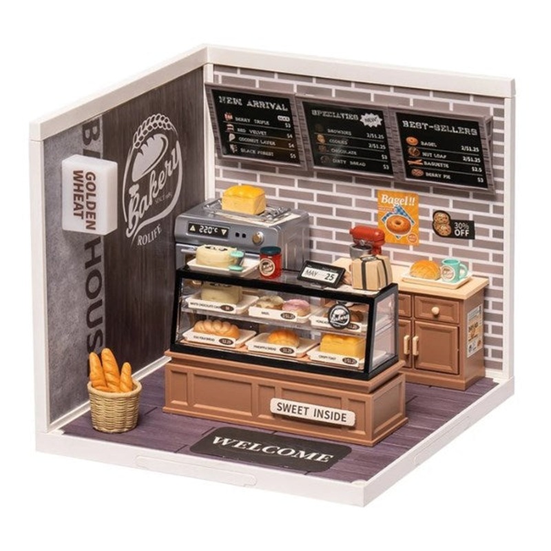 Robotime Rolife DIY Plastic Superstore Golden Wheat Bakery
