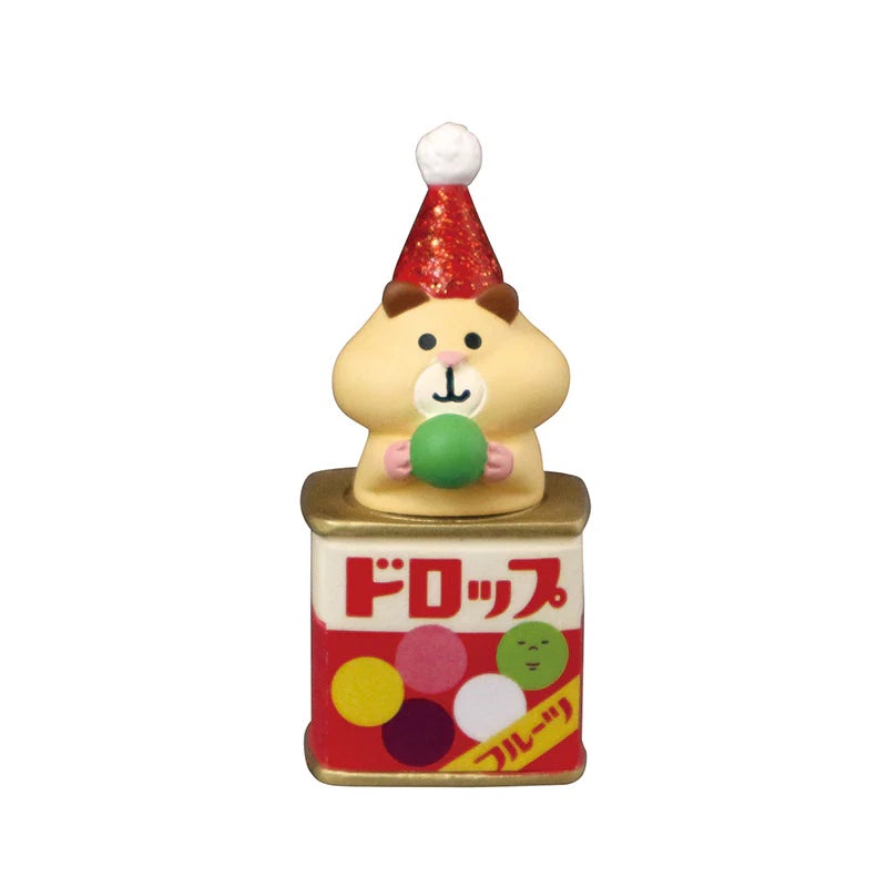 Decole Concombre Figurine - Christmas Party - Hamster & Lollies
