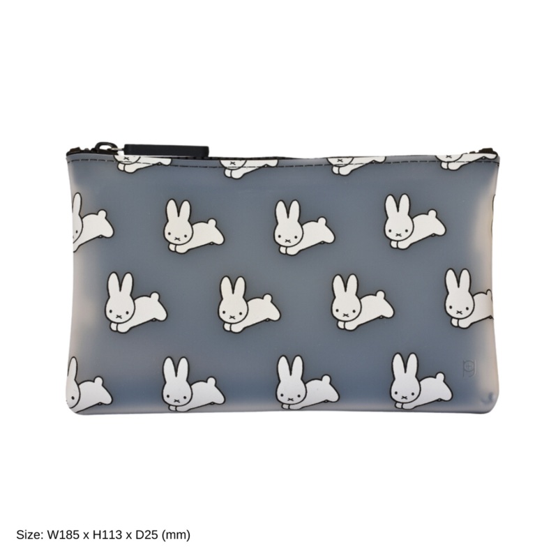 NUU Miffy Large Dick Bruna Clear Zipper Pouch - Black
