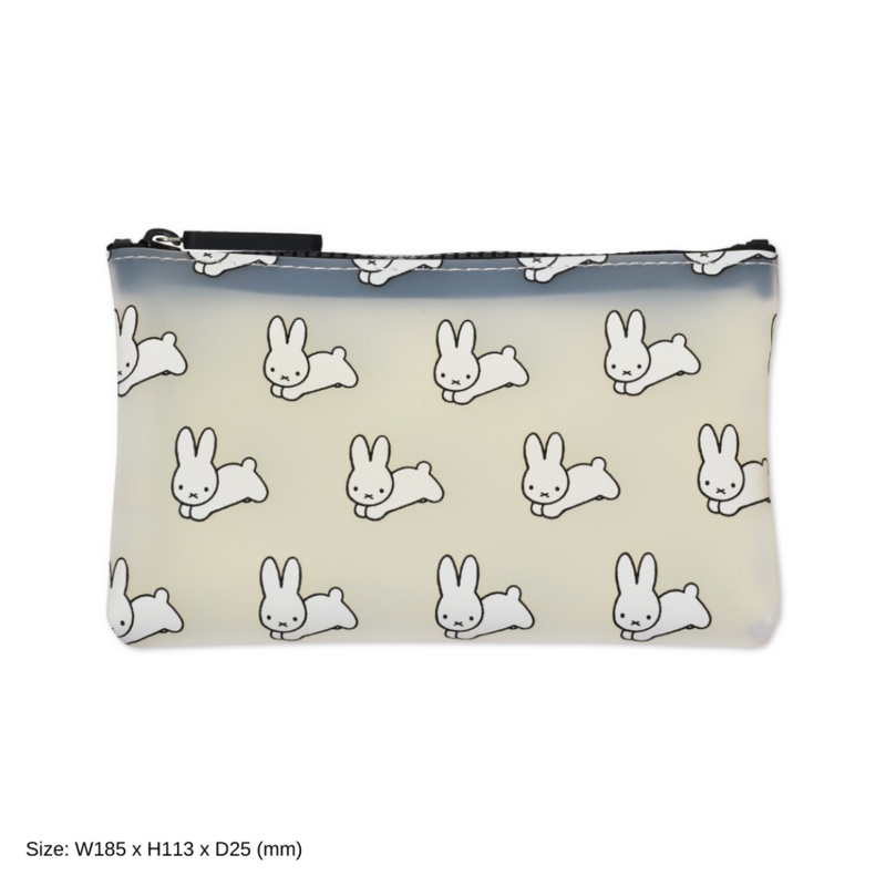 NUU Miffy Large Dick Bruna Clear Zipper Pouch - White 18.5cm