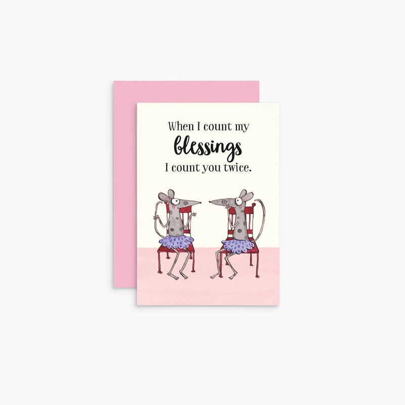 Affirmations-Twigseeds Mini Friendship Card - Count my blessings