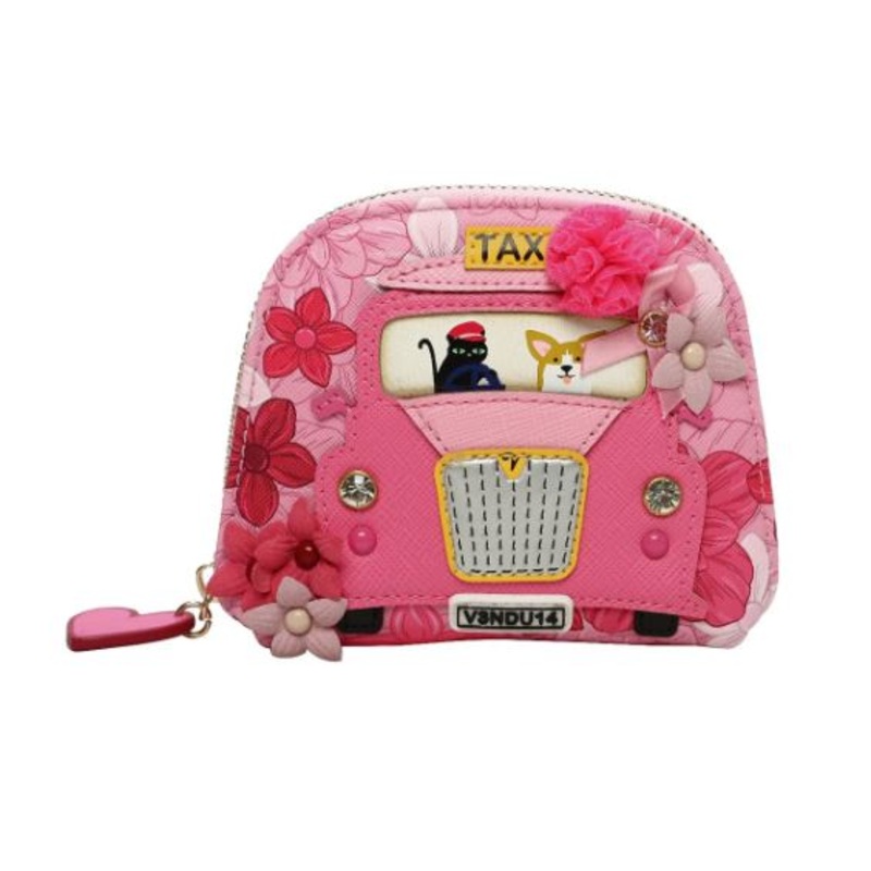 Vendula X Pink Ribbon Foundation - London Cats & Corgis Floral Folding Shopper & Purse