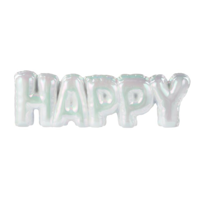 Emporium Happy Balloon Sculpture Pearlescent