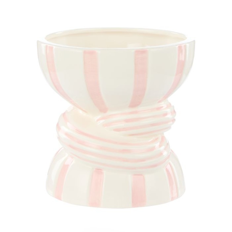 Emporium Lulu Collection Twist Stripe Vase Pink