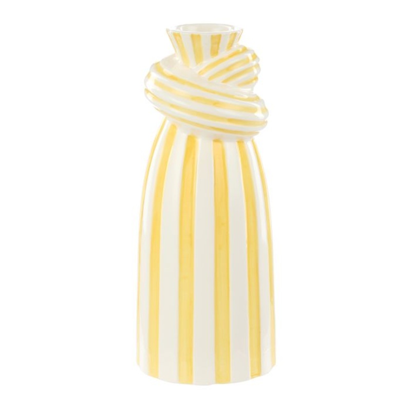 Emporium Lulu Collection Twist Stripe Vase Yellow