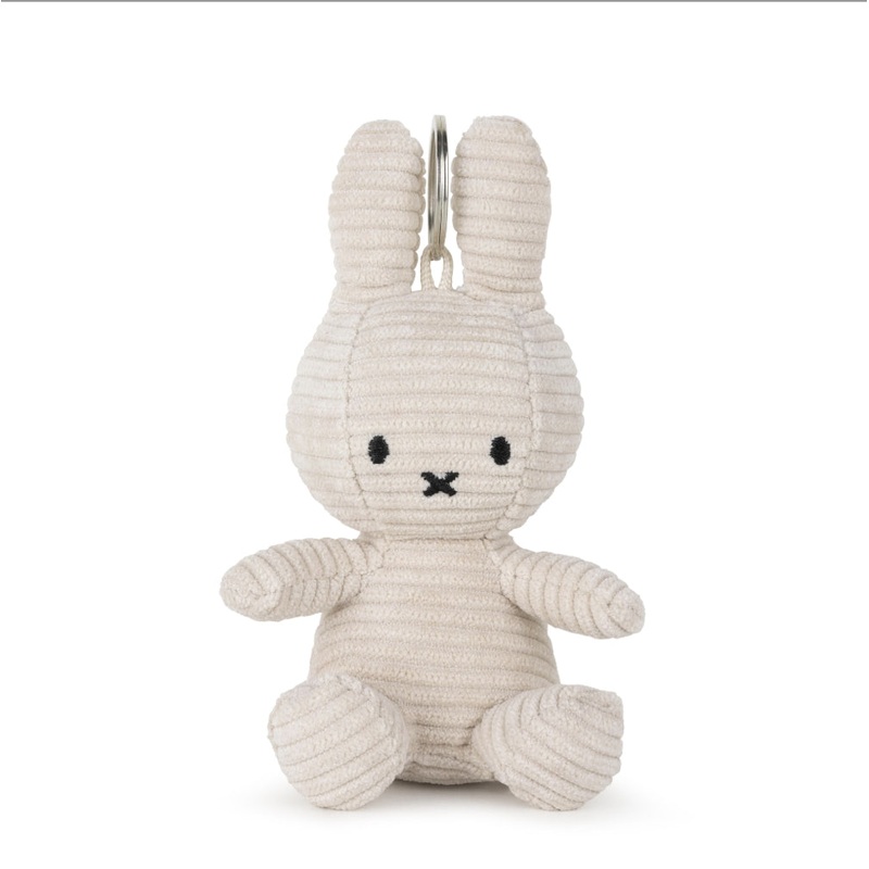 Miffy & Friends Miffy Keychain ECO Corduroy Lt. Stone Grey 10cm