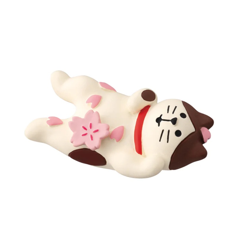 Decole Concombre Figurine - Sakura Viewing Party - Cat With Sakura