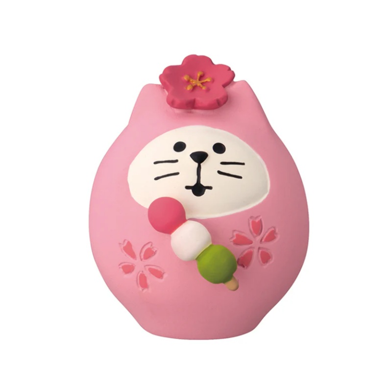 Decole Concombre Figurine - Sakura Viewing Party - Hanami Cat Daruma