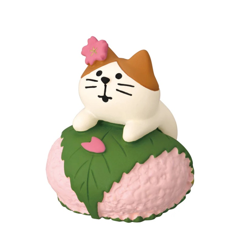 Decole Concombre Figurine - Sakura Viewing Party - Sakura Mochi Wrapped Cat