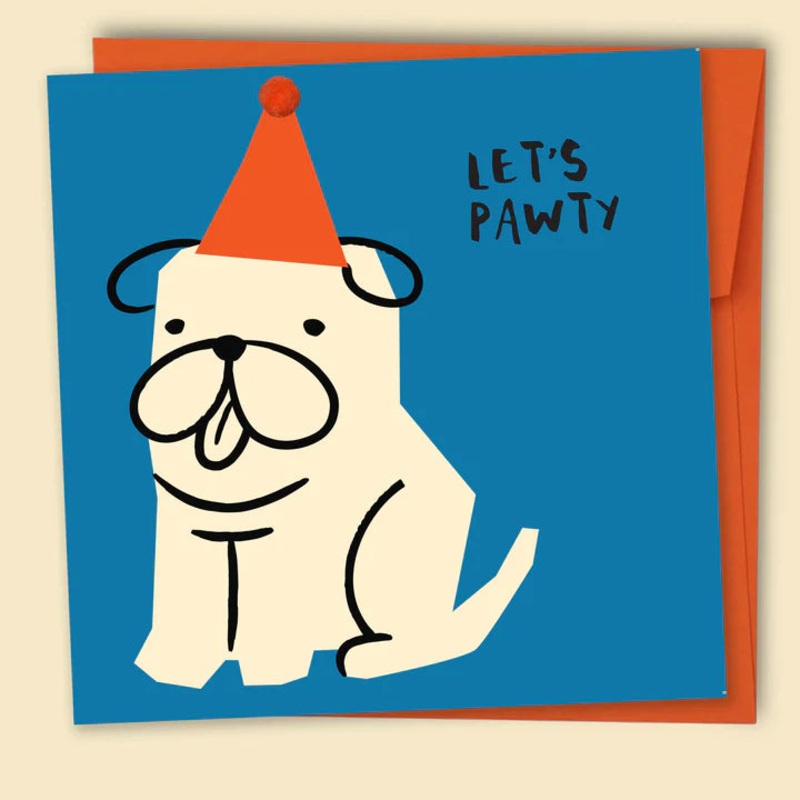 Papernest Let's Pawty Card Blue