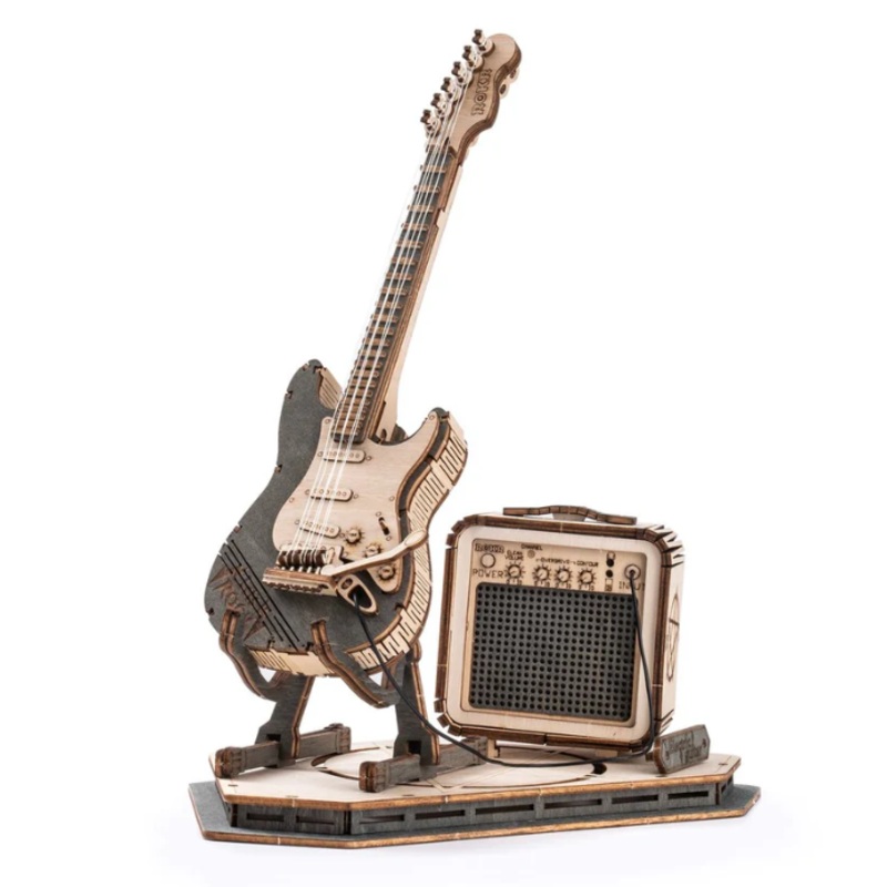Robotime ROKR Electric Guitar Model 3D Wooden Puzzle