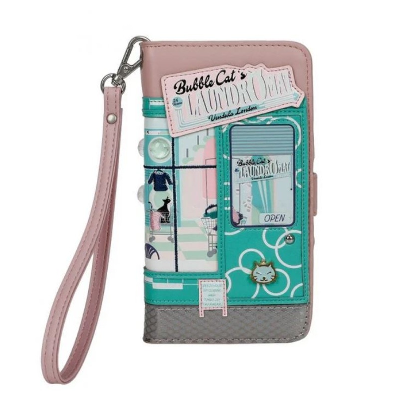 Vendula London Bubble Cats Universal Flip Phone Wallet