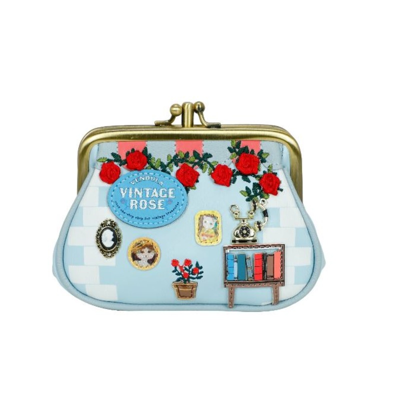 Vendula Vintage Rose Clipper Coin Purse