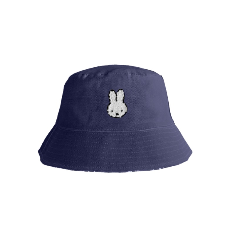 Engelite Miffy Canvas Bucket Hats Navy (M) 56cm