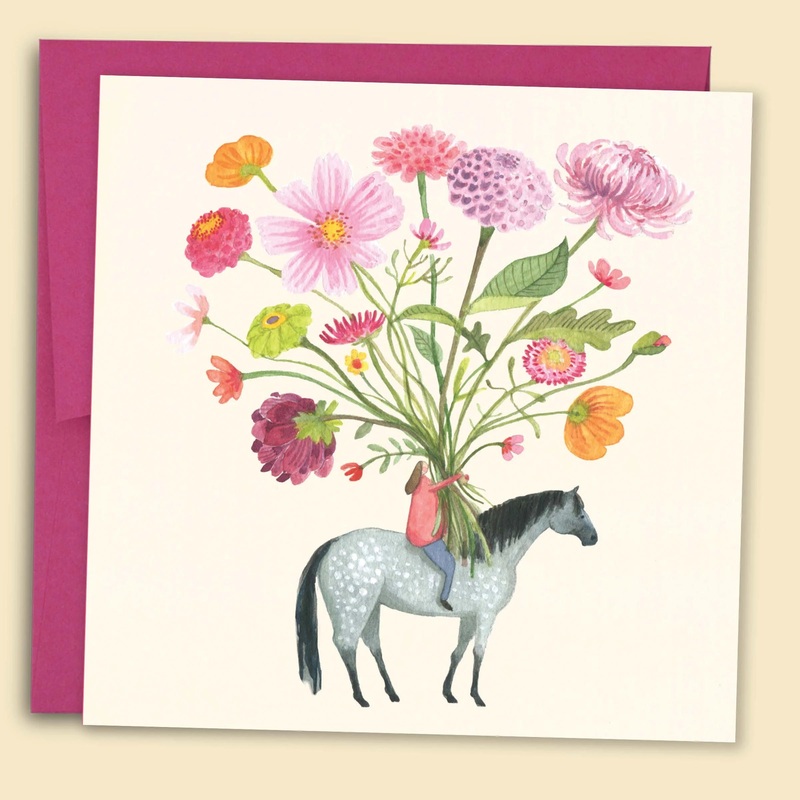Papernest Flowers On Horseback Card