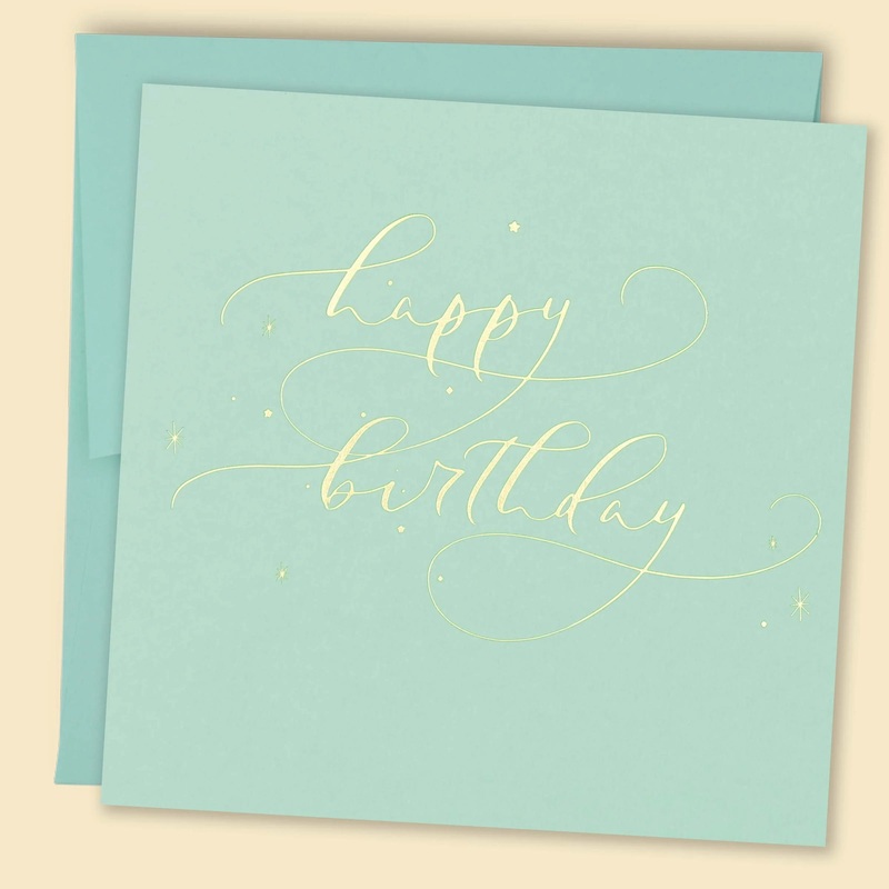 Papernest Happy Birthday Constellations Card Mint Green