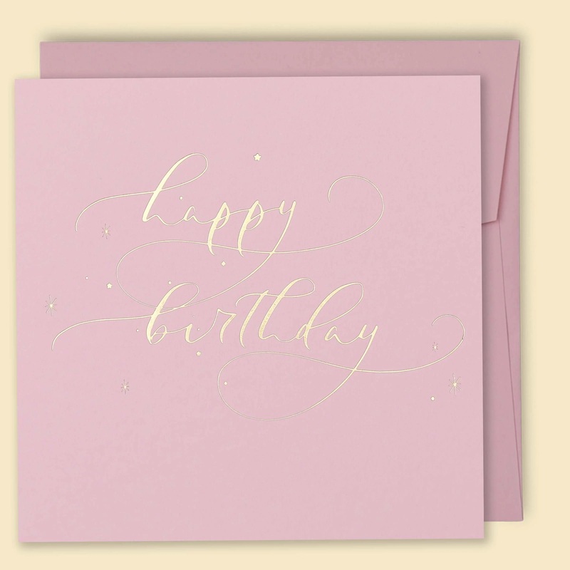 Papernest Happy Birthday Constellations Card Pink
