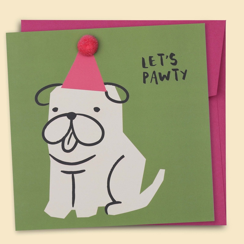 Papernest Let's Pawty Card Green