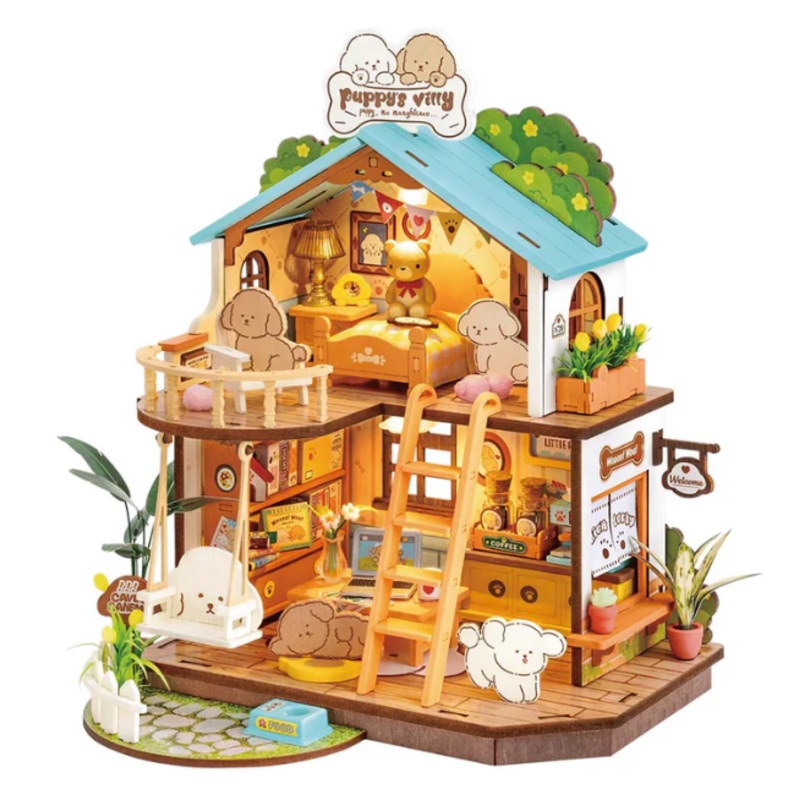 Robotime Rolife Puppy's Cozy Villa DIY Miniature House DG169