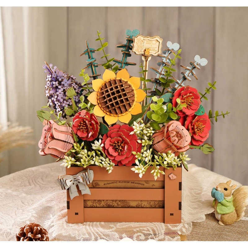 Robotime Rowood DIY 3D Puzzle Wooden Bloom Box TW02H