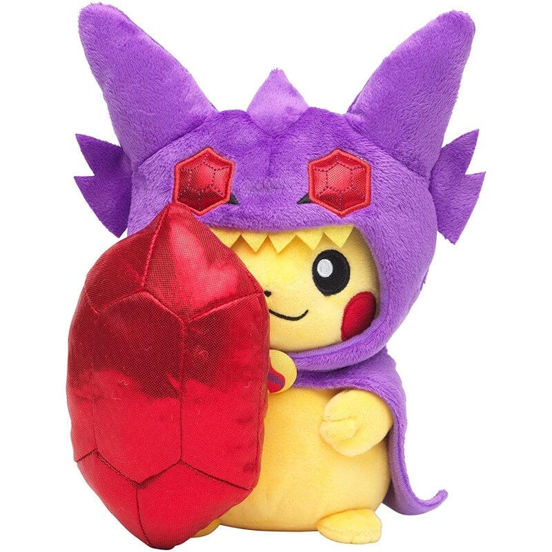 Pikachu Plush wearing Sableye poncho