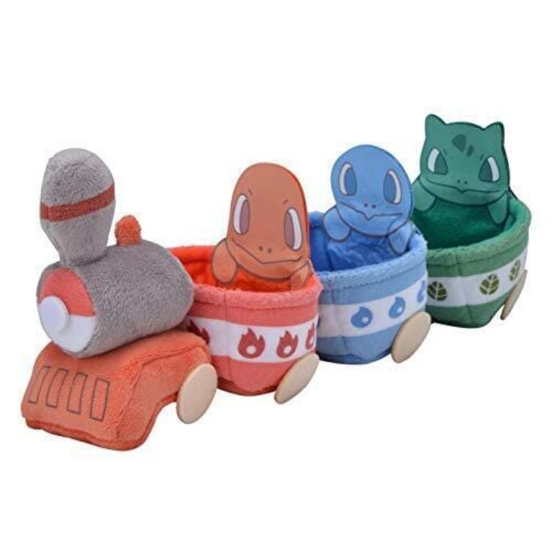 Bulbasaur-Squirtle-Charmander train Plush POKMON DOLLS HOUSE