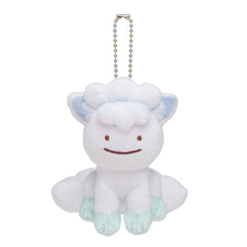 Alolan Vulpix Plush Mascot Keychain Transform! Ditto