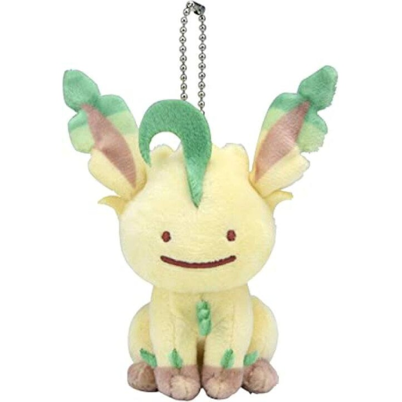 Leafeon Mascot Plush Keychain Transform! Ditto
