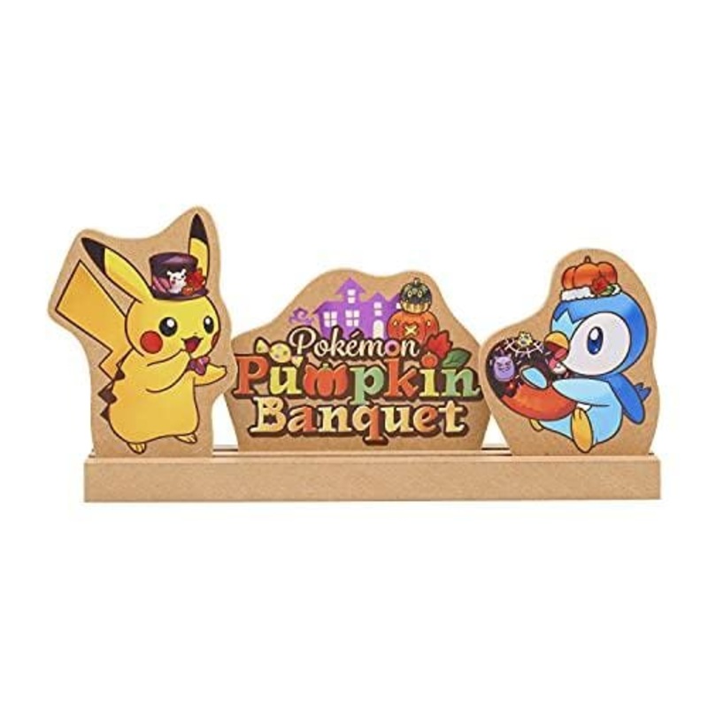 Pikachu & Piplup decorative wood stand Pokmon Pumpkin Banquet