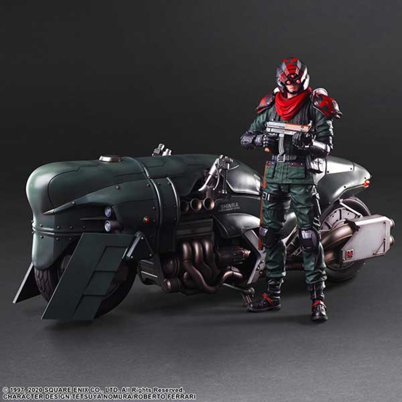 Shinra elite security officer & motorcycle set Figure Final Fantasy VII Remake PLAY ARTS KAI