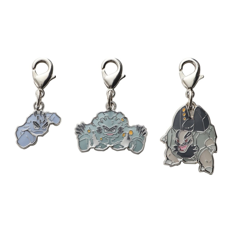 Alolan Geodude, Alolan Graveler, Alolan Golem - National Pokdex Metal Charm Keychain #A074, #A075, #A076