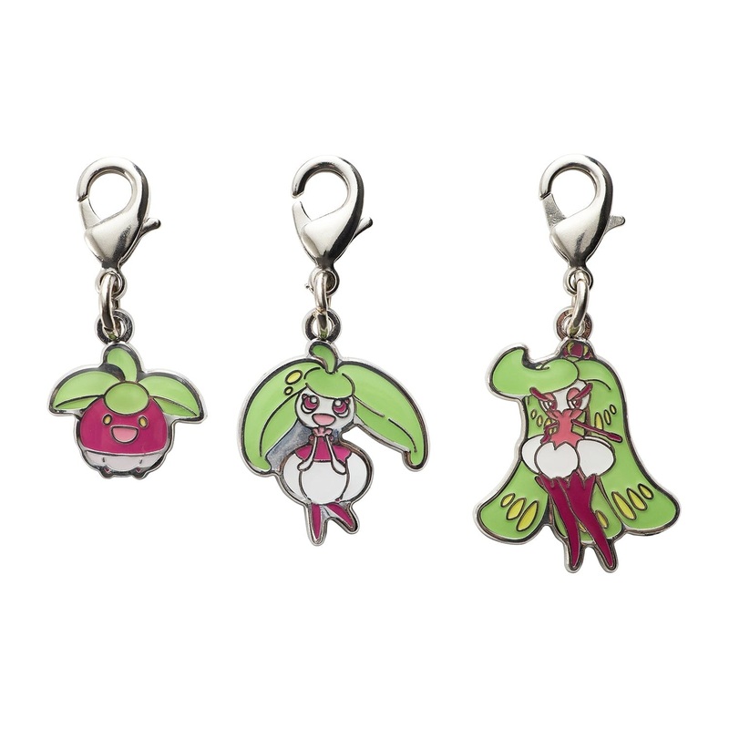 Bounsweet, Steenee, Tsareena - National Pokdex Metal Charm Keychain #761, #762, #763