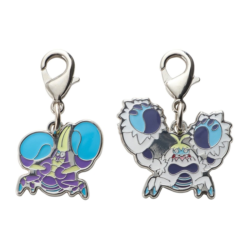 Crabrawler, Crabominable - National Pokdex Metal Charm Keychain #739, #740