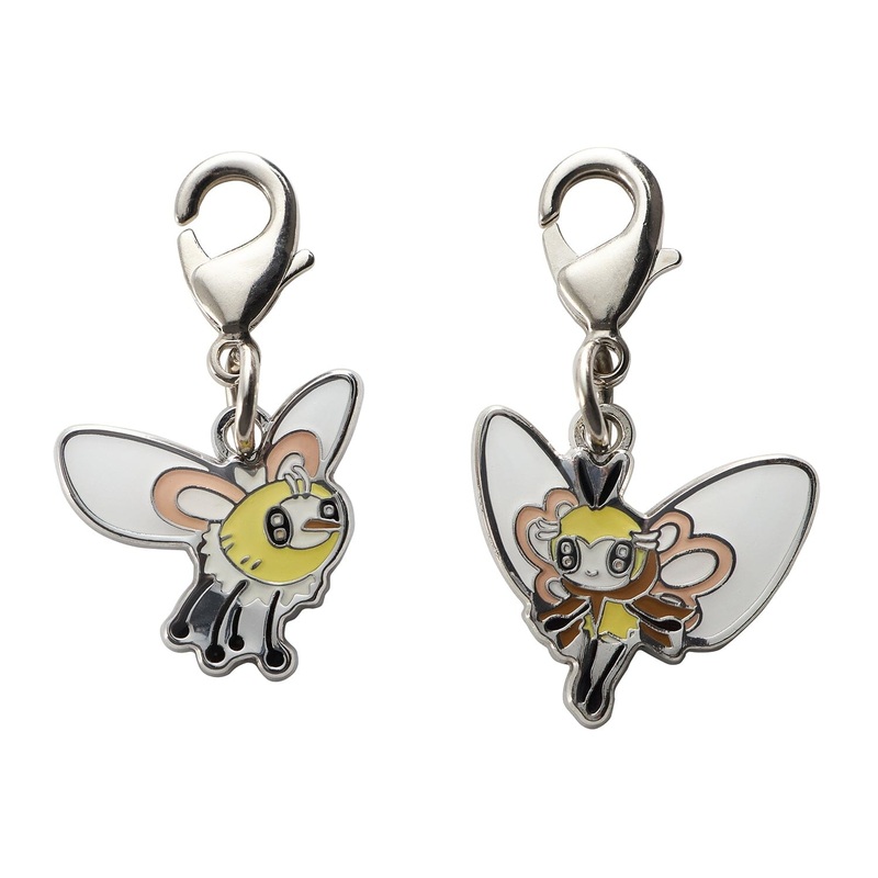 Cutiefly, Ribombee - National Pokdex Metal Charm Keychain #742, #743