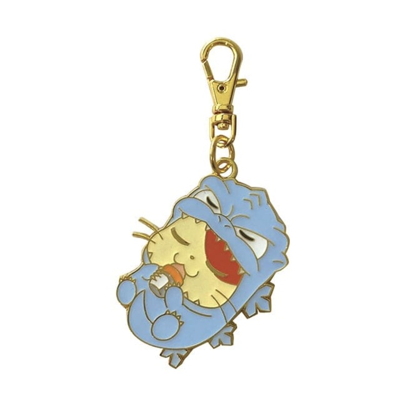 Godziham-kun (B) Metal Charm Keychain - Godzilla x Hamtaro