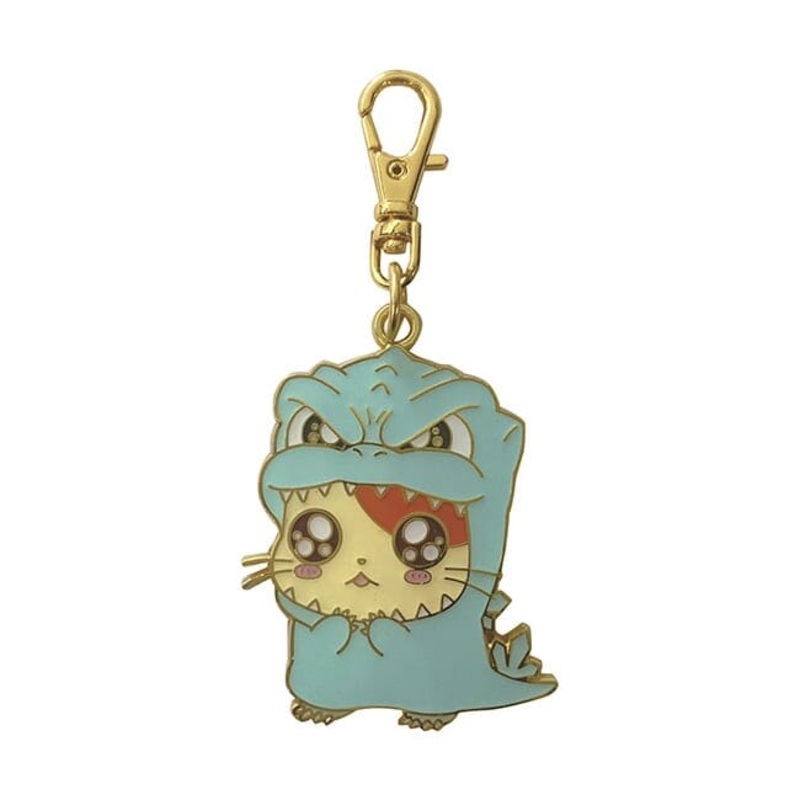 Godziham-kun (G) Metal Charm Keychain - Godzilla x Hamtaro