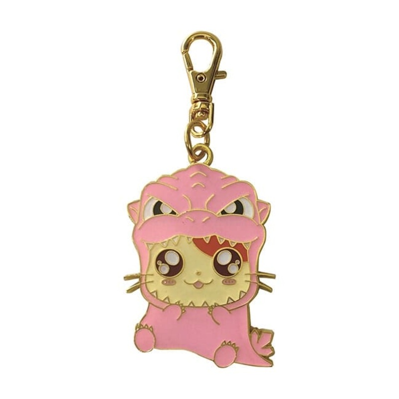 Godziham-kun (P) Metal Charm Keychain - Godzilla x Hamtaro