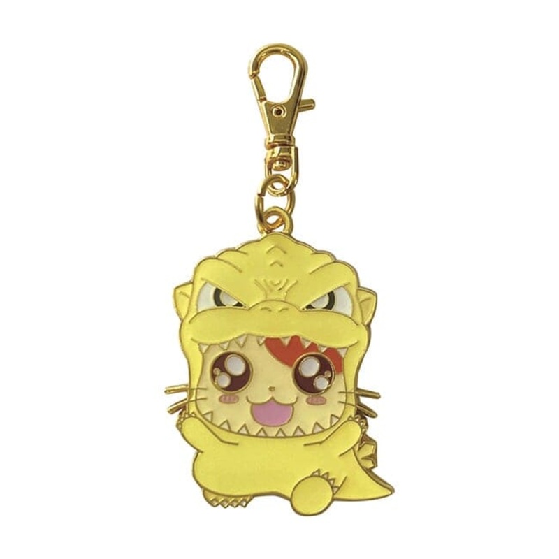 Godziham-kun (Y) Metal Charm Keychain - Godzilla x Hamtaro
