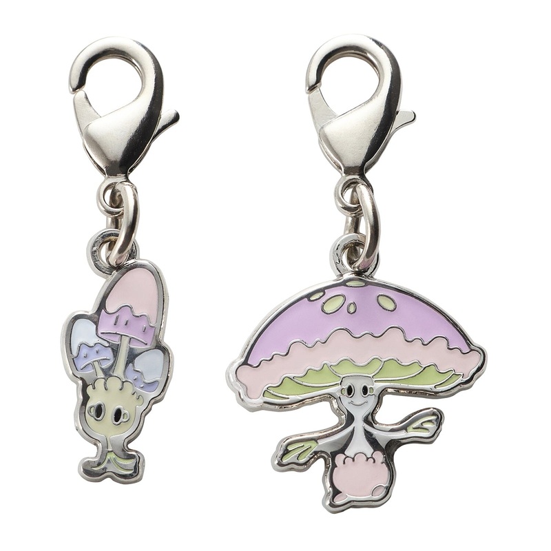 Morelull, Shiinotic - National Pokdex Metal Charm Keychain #755, #756