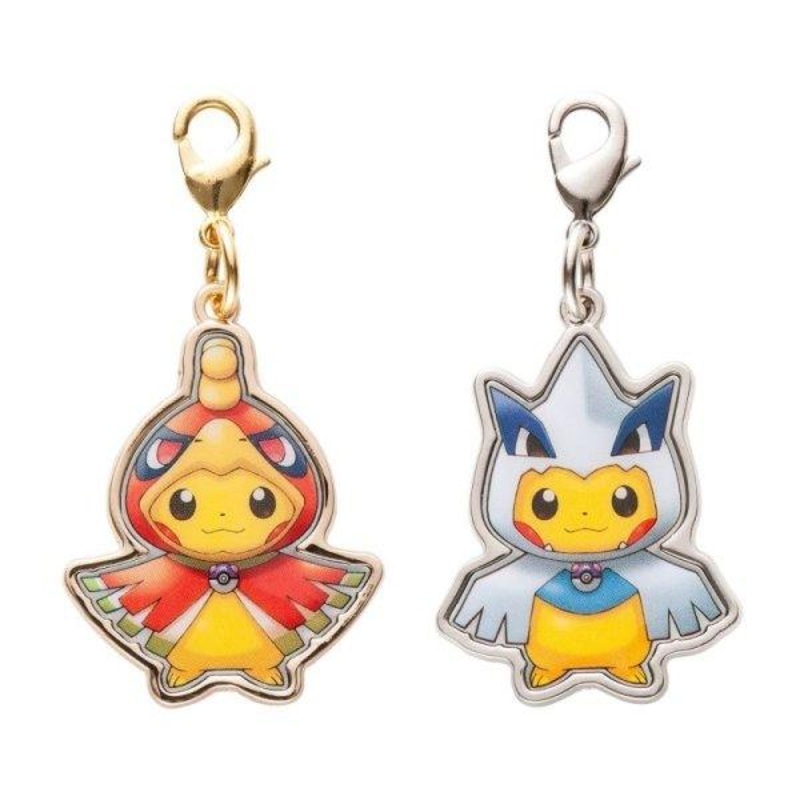 Pikachu Poncho Lugia & Ho-Oh Metal Charm Set - Pokmon Center KYOTO 2016 Grand Opening