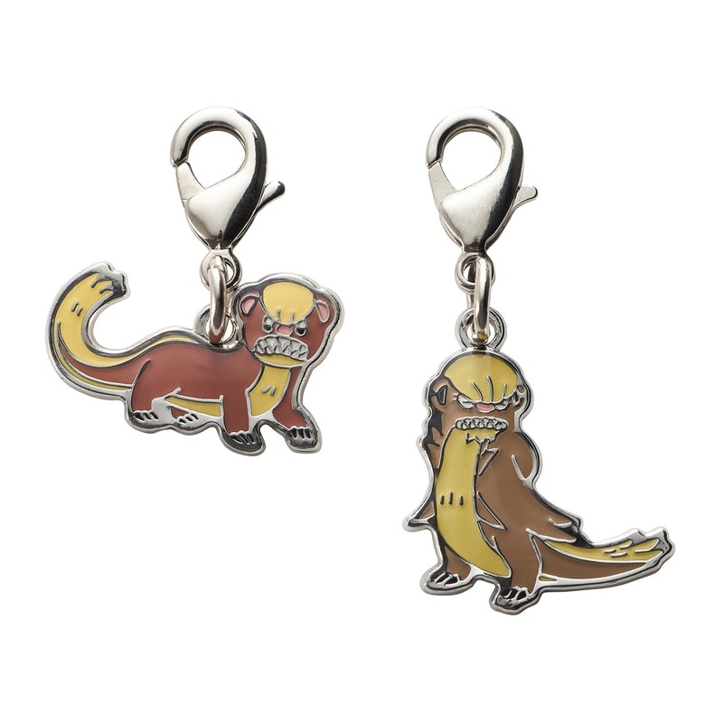 Yungoos, Gumshoos - National Pokdex Metal Charm Keychain #734, #735