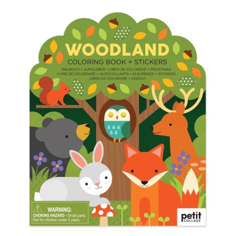 Colouring Book with Sticker-Woodland Animals