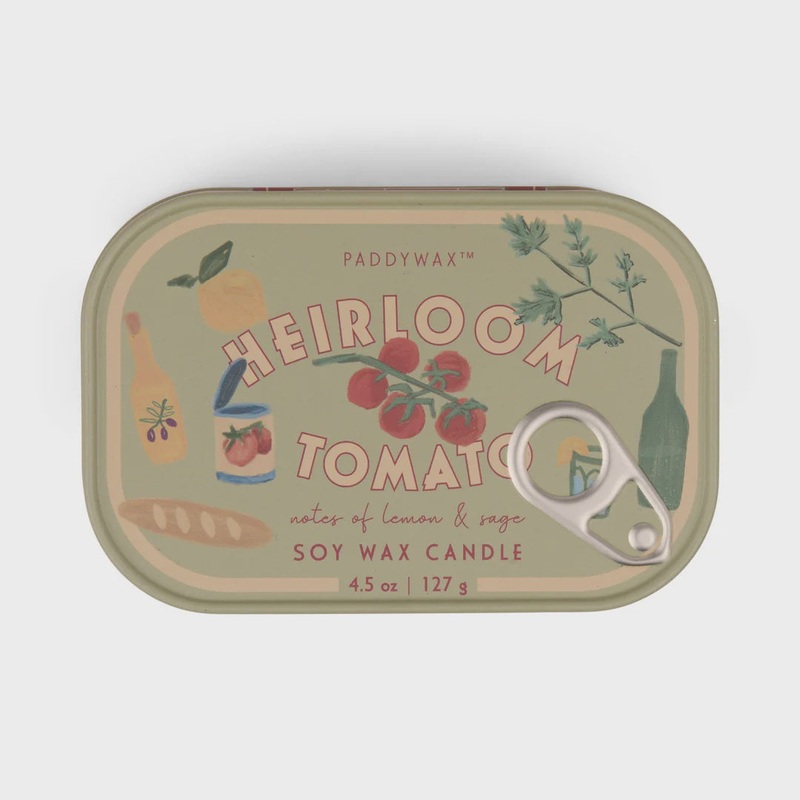 Bistro 4.5oz/127g Tomato Printed Tin Candle - Heirloom Tomato
