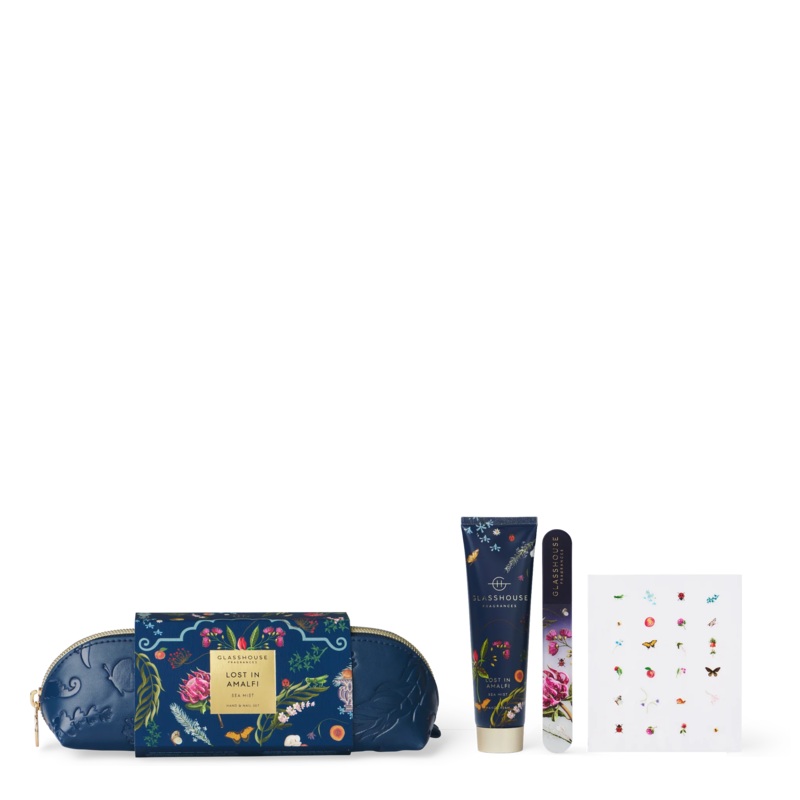 100ml Hand Cream, Glass Nail File, Nail Stickers Bag - Hand & Nail Set - Mothers Day - Lost In Amalfi